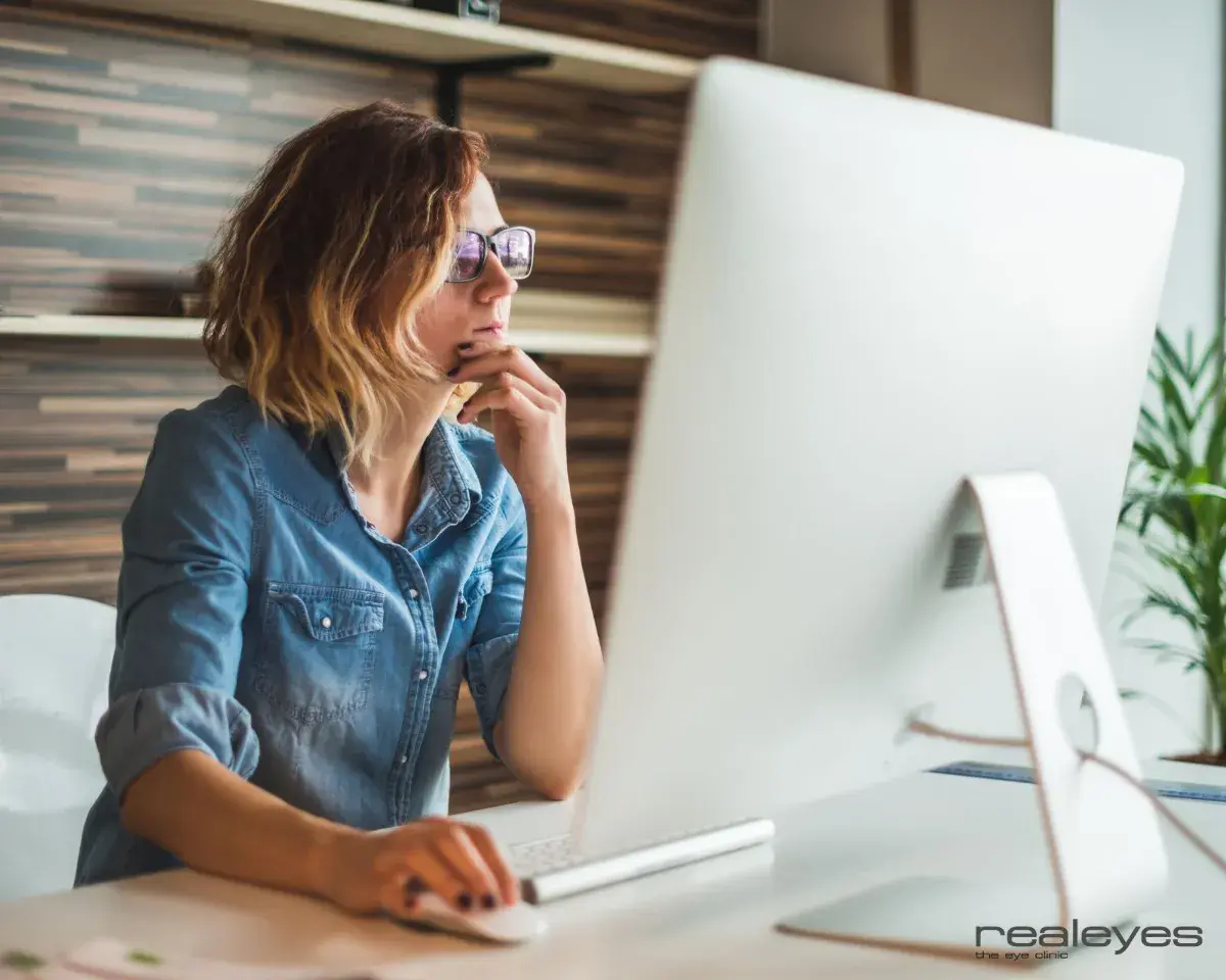 Woman on computer